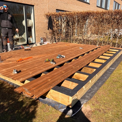 Konstruktion af træterrasse