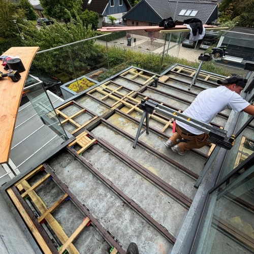 Træterrasse på taget