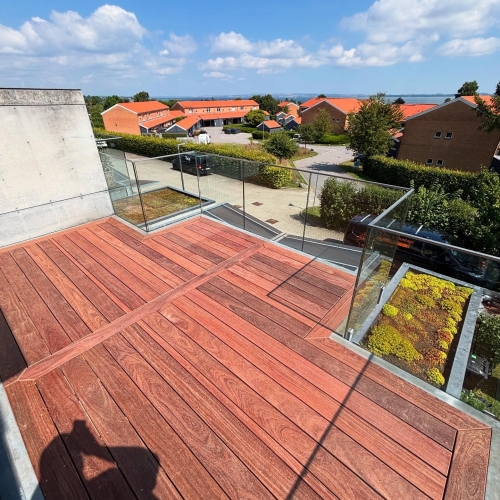 Træterrasse tag