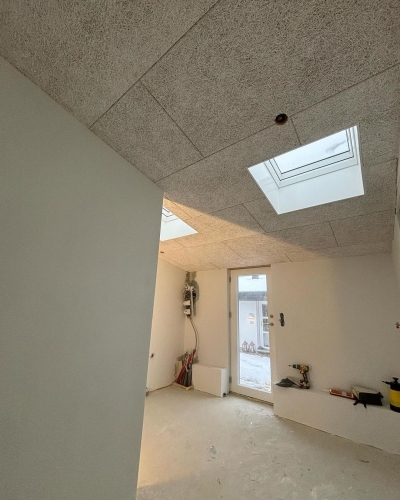 Opsætning af troldtekt loft